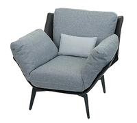 Mendler Poltrona lounge cocktail elegante imbottita HWC-L82 ecopelle tessuto sfoderabile - nero