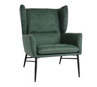 Mendler Poltrona Relax Elegante HWC-L62 Lounge Tessuto - Verde