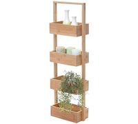 Mendler Scaffale arredo Bagno HWC-B78 Legno di bambù 4X Ripiani