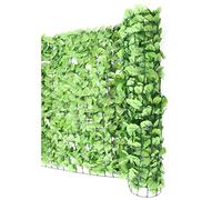 Mendler Siepe Artificiale Privacy Balcone Giardino Rete Decorativo N77 Poliestere Chiaro 300x100cm