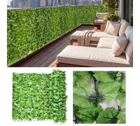 Mendler Siepe Artificiale Privacy Balcone Giardino Rete Decorativo N77 Poliestere Chiaro 500x150cm