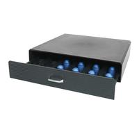 Mendler Tavolino Supporto per Macchina da caffè con cassetto Porta Capsule HWC-L98 polistirene Antiurto 7x31x34cm Nero
