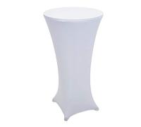 Mendler Tavolo Bistro Bar M28 Alluminio 60x60x70/110cm con copritavolo Elasticizzato Bianco