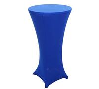Mendler Tavolo Bistro Bar M28 Alluminio 60x60x70/110cm con copritavolo Elasticizzato Blu