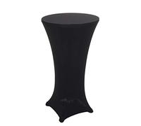 Mendler Tavolo Bistro Bar M28 Alluminio 60x60x70/110cm con copritavolo Elasticizzato Nero