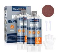 MendMight 160g Colla Epossidica Bicomponente, Colla Metallo Liquido, Colla per Metallo Extra Forte Adatto per Raccordi in Acciaio Inossidabile, Lega di Alluminio