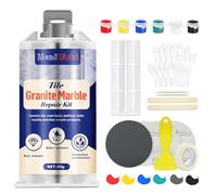 MendMight Kit Riparazione Piastrelle, Colla per Ceramica, Stucco per Piastrelle, Colla per Piastrelle per Scheggiature, Crepe, Graffi su Piani di Lavoro in Granito, Marmo, Quarzo