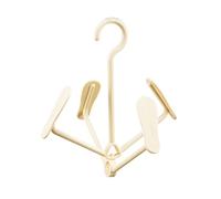 MendoNuk 2 grucce in plastica per asciugare le scarpe, salvaspazio, girevoli e impilabili, adatte per uso domestico, balcone, ingresso (beige)