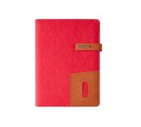 MendoNuk Taccuino A5 per computer portatile, business e ufficio, multi funzionale, con fibbia, tasca per scrivere diario (rojo)