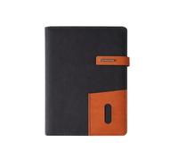 MendoNuk Taccuino A5 per computer portatile Business Office Multi funzionale Notebook con fibbia inserto tasca blocco note per scrivere diario diario (nero)