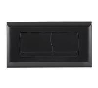 Mendorio Placca di Comando per Cassetta WC,Compatibile con Geberit Twinline 30&UP130,con Set di Leve e Telaio di Montaggio, Piastra Attuatore di Ricambio,Doppio Scarico(Opaco Nera)
