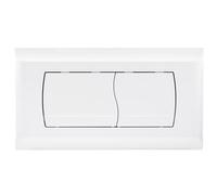 Mendorio Placca di Comando per Cassetta WC,Compatibile con Geberit Twinline 30&UP130,con Set di Leve e Telaio di Montaggio, Piastra Attuatore di Ricambio,Doppio Scarico(Bianc)