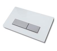 Mendorio placca di Comando WC, Compatibile con Geberit Sigma, UP300 e UP320, con Set di Leve di Scarico e Telaio di Montaggio, Dimensioni della Piastra 243×163 mm, Realizzata in Acrilico. (Bianco).