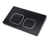 Mendorio Placca di Comando WC, Compatibile con Geberit Sigma, UP300 e UP320, Nera OpacoPiastra Doppio Scarico, Dimensioni 243×163 mm, Completa di Set di Leve di Scarico e Telaio di Montaggio(Nero).