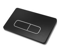 Mendorio Placca di Comando WC, Compatibile con Geberit Sigma, UP300 e UP320, Piastra Doppio Scarico, Dimensioni 243×163 mm, Completa di Set di Leve di Scarico e Telaio di Montaggio(Nero).