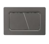 Mendorio Placca di Comando WC, Compatibile con Geberit Sigma, UP300 e UP320, Piastra Doppio Scarico, Dimensioni 246×164 mm, Completa di Set di Leve di Scarico e Telaio di Montaggio (Grigio scuro)