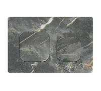 Mendorio Placca di comando WC, compatibile con Geberit Sigma20, UP300 e UP320, Doppio flusso con controllo e pannello fisso, Dimensioni 246x164 mm (Grigio scuro-Y10-B)