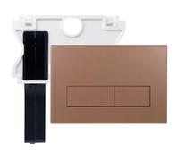 Mendorio Placca di Comando WC con Scivolo per pastiglie pulitrici Compatibile con Geberit Sigma, UP300 e UP320, Piastra Doppio Scarico,246×164 mm(Bronzo)