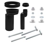 Mendorio Tubo di Scarico per WC, con accessori di montaggio, adatto per diametri di tubo: d=90mm, d1=45mm, compatibile con Geberit tubo di connessione WC 405.116.00.1, per WC a parete.