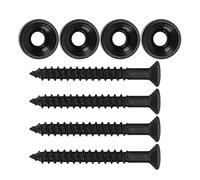 MENDUNER 4 Set Set di Boccole per Giunti per Manico della Chitarra in Acciaio Inossidabile con Accessorio a Vite per Basso Elettrico, Robusto e Anticorrosivo, Ideale per Officine di Riparazione di
