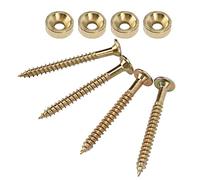 MENDUNER 4 Set Set di Boccole per Giunti per Manico della Chitarra in Acciaio Inossidabile con Accessorio a Vite per Basso Elettrico, Robusto e Anticorrosivo, Ideale per Officine di Riparazione di