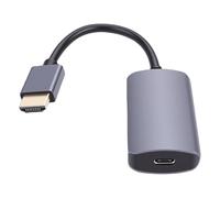 MENDUNER Adattatore 4K 60Hz da HDMI a USB C per Occhiali AR, Convertitore Video con Alimentatore, Plug and Play per Proiettore con Display Portatile Switch 2 Steam Deck, Design in