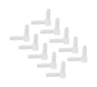 MENDUNER Adattatore per Giunto Resistente All'usura con Innesto per Tubo a Gomito in Plastica da 10 Pezzi per Tubo in Silicone, Raccordo Sicuro e Affidabile per il Settore Farmaceutico, Giunto (4mm)
