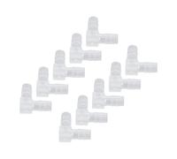 MENDUNER Adattatore per Giunto Resistente All'usura con Innesto per Tubo a Gomito in Plastica da 10 Pezzi per Tubo in Silicone, Raccordo Sicuro e Affidabile per il Settore Farmaceutico, Giunto (8mm)