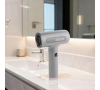 MENDUNER Asciugacapelli Ricaricabile, Asciugacapelli Portatile Senza Fili con Motore Brushless da 500 W per Studenti D'Arte, Pale della Ventola Migliorate per Un'Asciugatura Rapida (GREY)