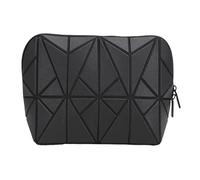 MENDUNER Borsa Organizer Pieghevole per Trucco in PVC, con Divisorio Staccabile, Viaggio, per Routine Cosmetiche Efficienti (BLACK)