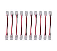 MENDUNER Connettore per Striscia Luminosa COB, Connettori Professionali Durevoli a 2 Pin per Casa, Ufficio, Scuola, Confezione da 10