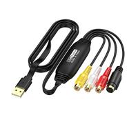 MENDUNER Convertitore da VHS a Digitale, Scheda di Acquisizione Video USB 2.0 1080P / 30fps, Adattatore da AV a USB e S Video, Conversione di Nastri VHS VCR DVD Hi8 Digitali