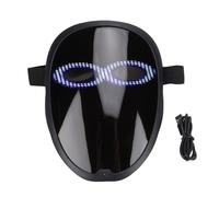 MENDUNER Copertura per il Viso a LED con Controllo App e Rilevamento Gesti, Maschera Cosplay Illuminata RGB con Oltre 115 Motivi, Maschera con Display LED Programmabile