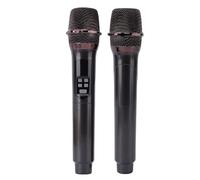 MENDUNER Doppio Microfono Wireless, Microfono Dinamico Portatile a Lunga Distanza da 2,4 GHz con Elaborazione Digitale del Suono, Performance Dal con Discorso Karaoke