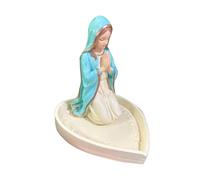 MENDUNER Elegante Supporto per il Supporto di Gioielli Religiosi, Base in Resina a Forma di Cuore con Riflesso della Luce Morbida per Collane, Bracciali, Perle di Rosario, Proposito per la (Vergine