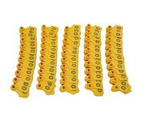 MENDUNER Etichette Auricolari con Numero Digitale per Bestiame Resistenti per il Monitoraggio Etichetta Auricolare per Mucca Suina in TPU da 100 Pezzi per L'identificazione degli Animali (YELLOW)