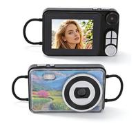 MENDUNER Fotocamera Digitale 4K, Fotocamera Vlog con Messa a Fuoco Automatica da 48 MP con Stabilizzazione Elettronica, Zoom Digitale 18X, Schermo da 2,8 Pollici per Selfie di Laurea in (BLACK)