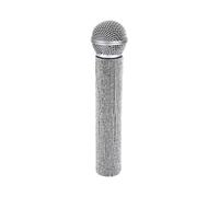 MENDUNER Giocattolo con Microfono Finto, Puntello con Glitterati (SILVER) | Microfono Scintillante, Struttura in Plastica, Dimensioni 5,3 X 23 Cm, Batterie Non Necessarie, Gioco di Ruolo per Bambini