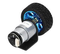 MENDUNER Kit Motore Encoder DC 12V con Staffa per Ruota | Motoriduttore JGB37-520 da 76 Giri per il Progetto Smart Car Fai-da-te Balance Car (178RPM)