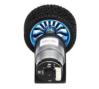 MENDUNER Kit Motore Encoder DC 12V con Staffa per Ruota | Motoriduttore JGB37-520 da 76 Giri per il Progetto Smart Car Fai-da-te Balance Car (20RPM)