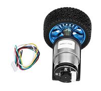 MENDUNER Kit Motore Encoder DC 12V con Staffa per Ruota | Motoriduttore JGB37-520 da 76 Giri per il Progetto Smart Car Fai-da-te Balance Car (37RPM)