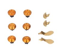 MENDUNER Levette di Ricambio per Controller Edge - 6 Cappucci per Joystick in Metallo e 4 Kit Paddle con Strumento, Levette Analogiche in Metallo Ad Alte Prestazioni per Giochi di Precisione (GOLD)