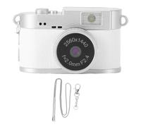 MENDUNER Mini Fotocamera Digitale Portachiavi, Schermo a Colori da 2 MP da 1,47 Pollici, Piccola Scheda di Memoria da 128 GB, Adattatore OTG, Piccole Fotocamere Vintage per Viaggi, Vlogging (WHITE)