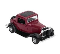 MENDUNER Modello di Auto d'epoca in Lega Scala 1:32 | Giocattolo retrò Pullback con Porte Apribili per Collezionisti, Bambini e Prima Educazione (Borgogna)