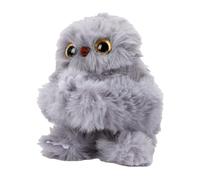 MENDUNER Peluche Gufo, Canto Interattivo Movimento della Testa, Ciondolo | Fibra Acrilica PP, Alimentato da 3 Batterie AAA, Risposta Al Tocco, Abbraccio con le , Compatibile con Zaino, Animale di