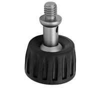 MENDUNER Poggiapiedi Monopiede in Gomma con Design a Testa Sferica e Albero Centrale in Acciaio Inossidabile - Filettatura da 3/8 Pollici, Struttura Antiscivolo per Treppiede, Parti di Riparazione