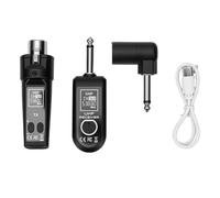 MENDUNER Ricevitore Trasmettitore UHF Cablato a Microfono Wireless, Convertitore Portatile Anti-interferenza con un Tasto di Accoppiamento, per Strumenti con Microfoni a Condensatore