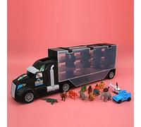 MENDUNER Set di Giocattoli per Bambini, Camion Trasporto Animali, con Accessori, Cassaforte e Compleanno per Bambini (SY9914)