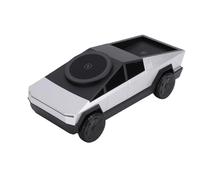 MENDUNER Stazione di Ricarica Wireless 3 in 1, Caricatore Rotante per Auto Modello 1 Scala 25 con Luce Ambientale, per Telefono IOS 17 16 15 14 13 12 S25 S24 S23 S22 S21 S20 Note 20 10 (SILVER)