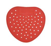 MENDUNER Tappetino Deodorante per Orinatoio Anti-intasamento | Schermo Profumato a Forma di Cuore per la Prevenzione degli Spruzzi nel Bagno (grande foro rosso)